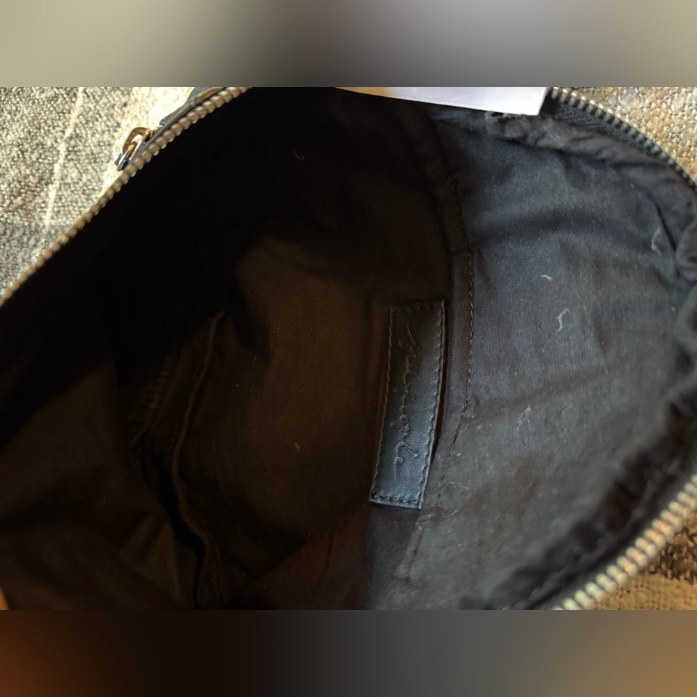 Free People calf skin leather Black Leather belt Bag silver hardware - Picture 6 of 8